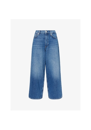 Womens Rag & Bone Andi Cropped Wide-Leg Denim Jeans