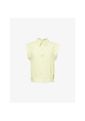 Womens Issey Miyake Odd Short-Sleeve Cotton Shirt