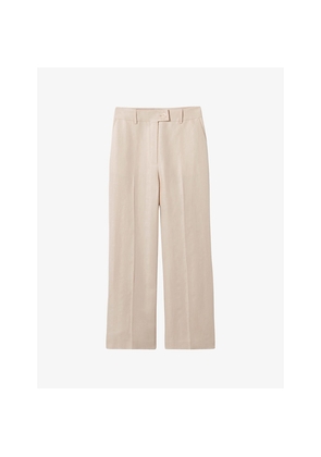 Womens Claudie Pierlot Flared Mid-Rise Woven Trousers