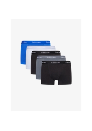 Mens Calvin Klein Icon Set Of Five Stretch-Cotton Trunks