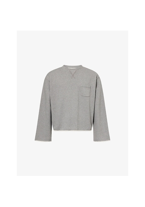 Mens Braindead Boxy-Fit French-Terry Cotton Sweatshirt