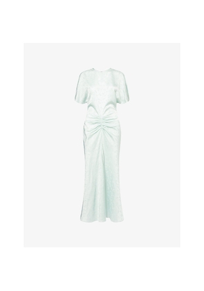 Womens Victoria Beckham Bela Short-Sleeve Cady Midi Dress