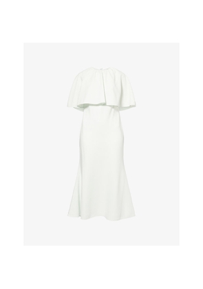 Womens Roland Mouret Draped Shawl Mermaid Cady Midi Dress