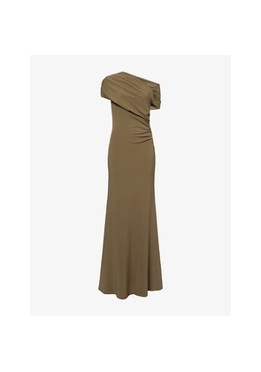 Womens Roland Mouret Asymmetric Drape Stretch-Jersey Gown