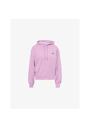 Womens Carhartt WIP Nelson Logo-Patch Cotton Hoody