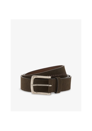 Mens Boggi Brushed-Buckle Suede Belt