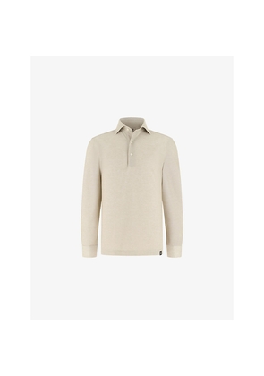 Mens Boggi Long-Sleeved Cotton-Blend Polo Shirt