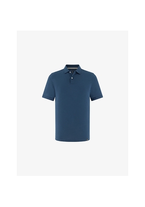 Mens Boggi Short-Sleeved Piqué Cotton-Blend Polo Shirt