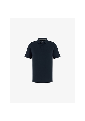 Mens Boggi Short-Sleeved Piqué Cotton-Blend Polo Shirt