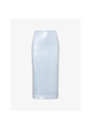 Womens Rotate Birger Christensen Sequinned Pencil Midi Skirt