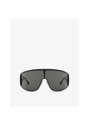 Womens Loewe Speed Shield-Frame Metal Sunglasses