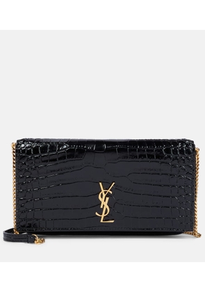 Saint Laurent Cassandre leather phone pouch