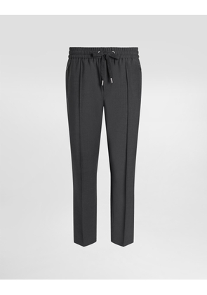 Dolce & Gabbana Wool Jogging Pants - Man Pants And Shorts Gray 48