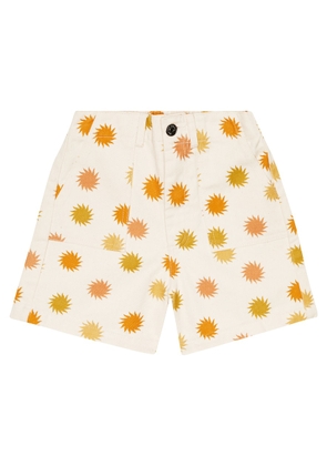 The New Society Tramonto printed cotton shorts