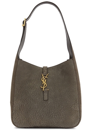 Saint Laurent Small Le 5 A 7 Supple Shoulder Bag in Zinc Grey - Grey. Size all.