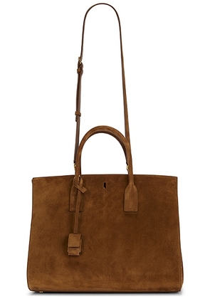 Saint Laurent Large Sac De Jour Tote Bag in Orange Caramel Cognac - Brown. Size all.