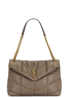 Saint Laurent Medium Puffer Chain Bag in Plaza Taupe - Taupe. Size all.