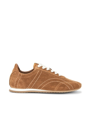 Toteme Flex Suede Sneaker in Copper - Brown. Size 37 (also in 38, 39, 41).
