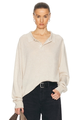 Eterne Brady Cashmere Sweater in Oatmeal - Cream. Size XL (also in ).