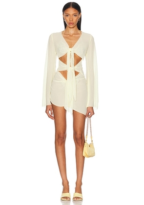 Bananhot Maci Mini Dress in Daisy Yellow - Yellow. Size M/L (also in XS/S).