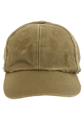 Saint Laurent Womens Washed Denim Cap