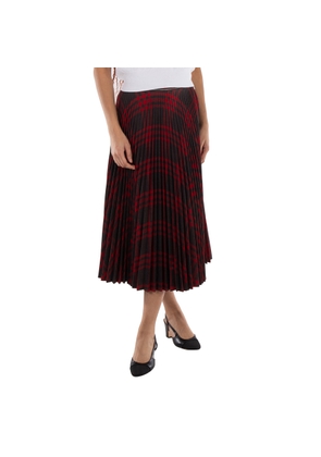 Burberry Check Pattern Pleated Skirt