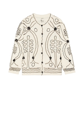 BODE Winter Garden Cardigan in Cream - Cream. Size XL/1X (also in ).