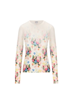 Loewe Floral-Printed Long Sleeved Top