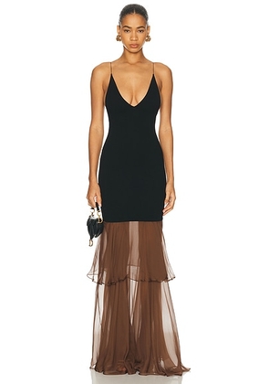 Burc Akyol Gitane Dress in Black & Brown - Black,Brown. Size L (also in ).