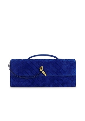 Bottega Veneta Andiamo Clutch in Blue Royal & Muse Brass - Blue. Size all.