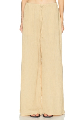 By Malene Birger Pisca Weave Pant in Dark Sand - Beige. Size 34 (also in 36, 38, 40, 42).