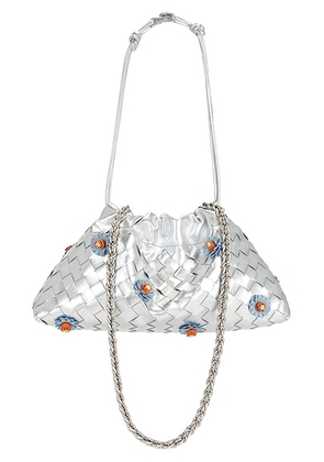Bottega Veneta Dustbag Notte Chain Bag in Silver Flowers Mix & Silver - Metallic Silver. Size all.