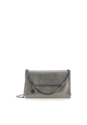 Stella Mccartney Falabella Metallic Crossbody Bag With Chain-Link Shoulder Strap And Metallic Effect In Ecoleather