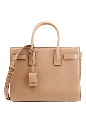 Saint Laurent Camel Leather Baby Sac De Jour Handbag