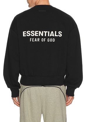 Fear of God ESSENTIALS Fleece Crewneck in Black - Black. Size XL/1X (also in ).