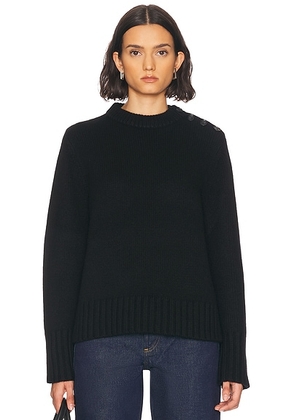 Jenni Kayne Grace Crewneck Sweater in Black - Black. Size L (also in M, S, XL, XS).