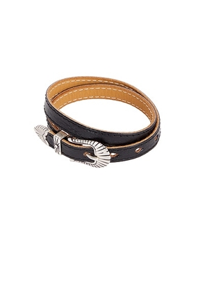 Our Legacy Cowboy Wrap Around in Deep Black Leather - Black. Size all.