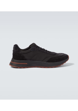 Loro Piana Week End Walk suede-trimmed sneakers