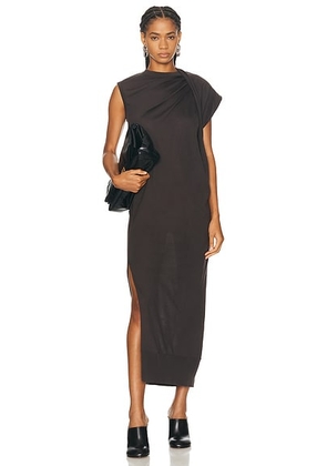 Stella McCartney Draped Knit Dress in Chocolate Brown - Chocolate. Size M (also in ).