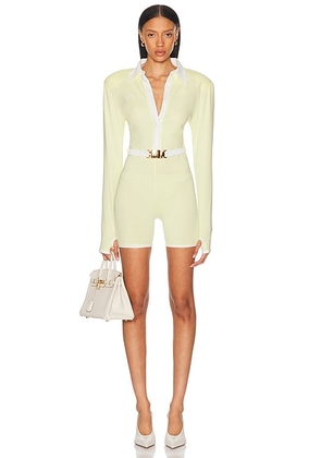Rowen Rose Long Sleeve Romper in Yellow - Yellow. Size 36 (also in ).