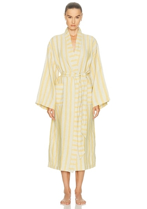Parachute Linen Stripe Robe in Natural & Yellow - Yellow,Beige. Size M (also in ).