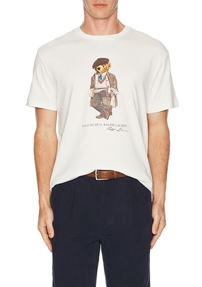 Polo Ralph Lauren Short Sleeve Graphic Heritage Bear T-Shirt in Deckwash White - White. Size XS (also in ).