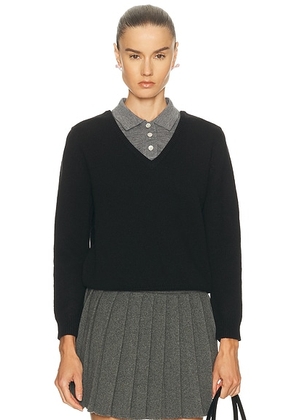 Sandy Liang Wesly Sweater in Black - Black. Size S (also in ).