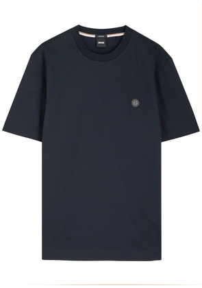 Boss Logo-appliqué Cotton T-shirt - Dark Blue - S