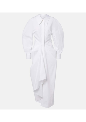 Givenchy Draped cotton poplin shirt dress