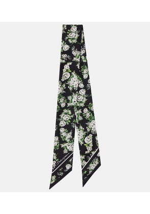 Dolce&Gabbana Floral silk twill scarf