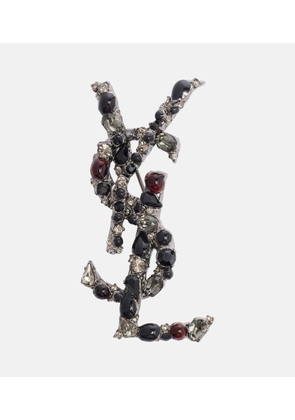 Saint Laurent Cassandre embellished brooch