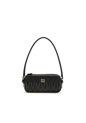 Miu Miu Black Calf Leather Bos Taurus Shoulder Bag