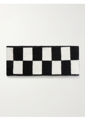 Guest In Residence - Checked Cashmere Headband - Black - One size