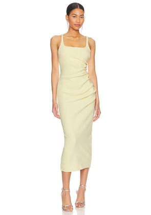 Bec + Bridge Karina Tuck Midi Dress in Lemon. Size 6/XS. Also in 8/S, 10/M, 12/L.
